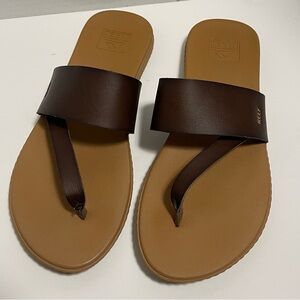 REEF Brown Leather Sandals size 7 women’s